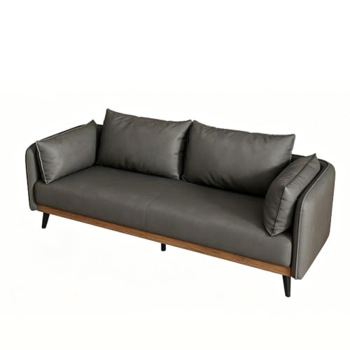 KIBONCY 3-Sitzer Kunstledersofa B 175 cm Hochdichter Schaumstoff