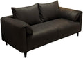 KIBONCY 3-Sitzer Billard Zuschauersofa Set PU Leder mit Staufach Getränkehalter Edelstahl Sockel 200cm