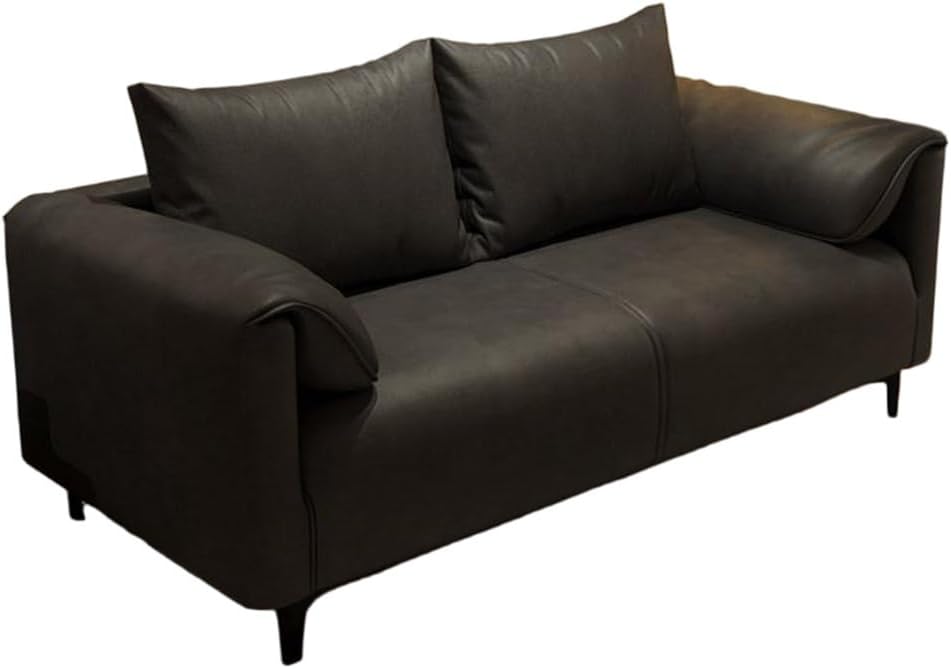 KIBONCY 3-Sitzer Billard Zuschauersofa Set PU Leder mit Staufach Getränkehalter Edelstahl Sockel 200cm