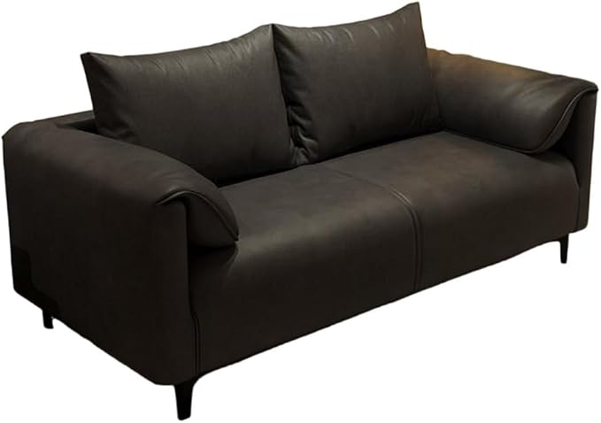 KIBONCY 3-Sitzer Billard Zuschauersofa Set PU Leder mit Staufach Getränkehalter Edelstahl Sockel 200cm