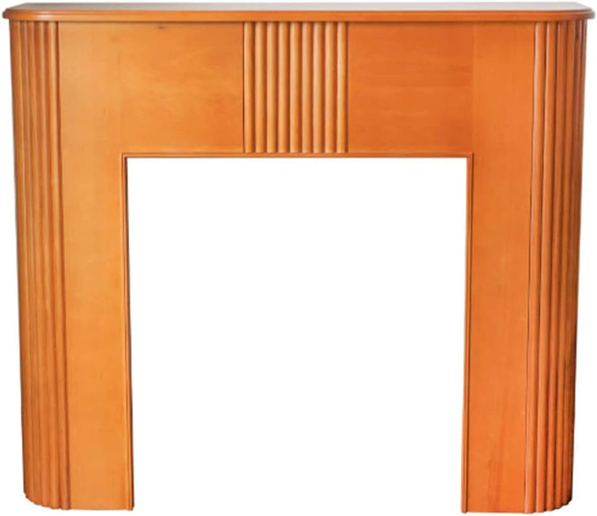 Dekorativer Elektrischer Kaminofen Kaminsims 129x34x110cm Massivholz Vintage