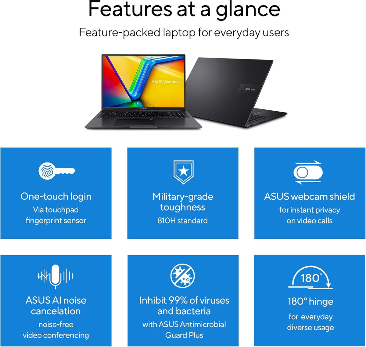 ASUS Vivobook 16 16 Zoll WUXGA Laptop AMD Ryzen 5 5625U 8 GB RAM 512 GB SSD Indie Schwarz