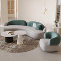 KIBONCY Gebogenes Lounge-Sofa 2,6m Set Leder