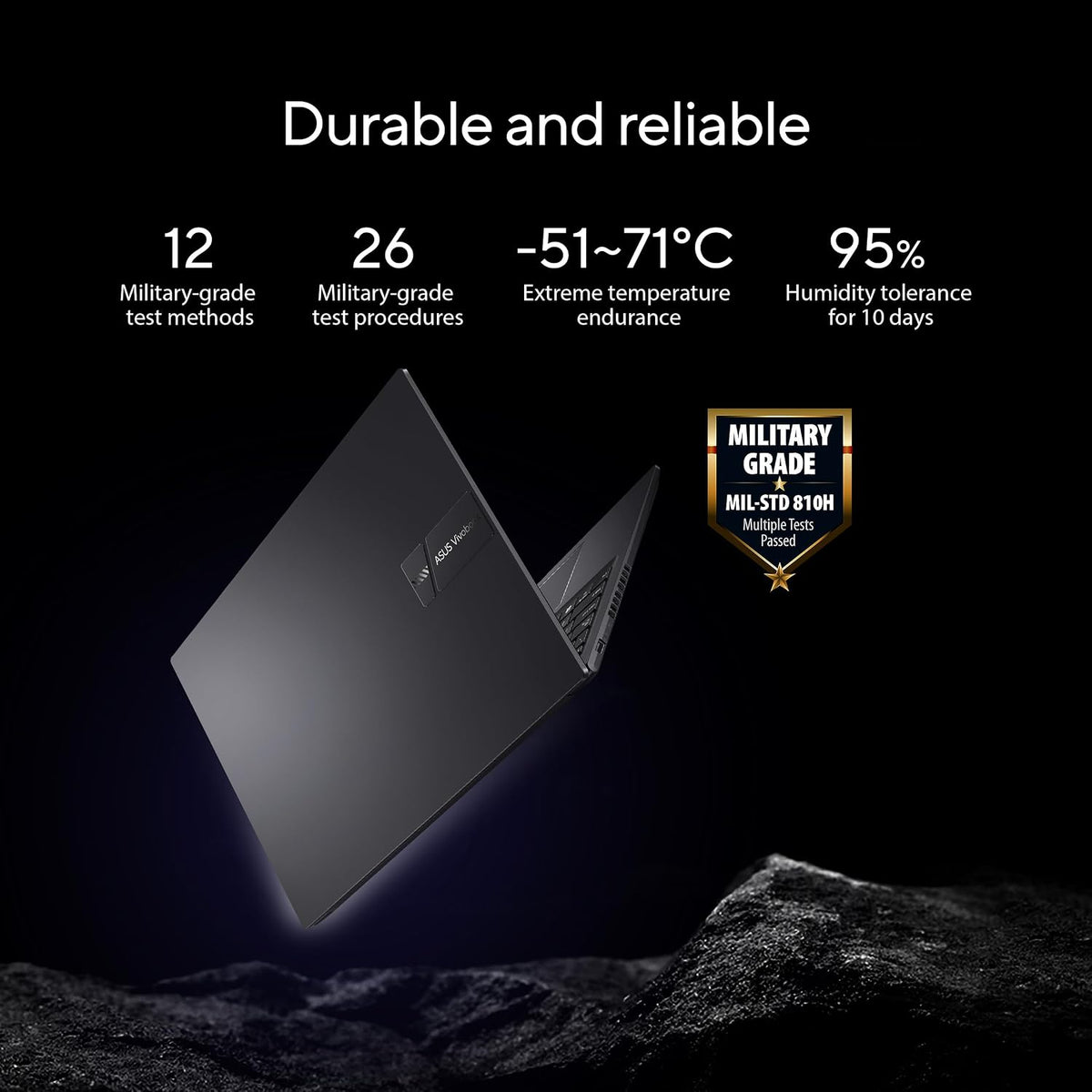 ASUS Vivobook 16 16 Zoll WUXGA Laptop AMD Ryzen 5 5625U 8 GB RAM 512 GB SSD Indie Schwarz