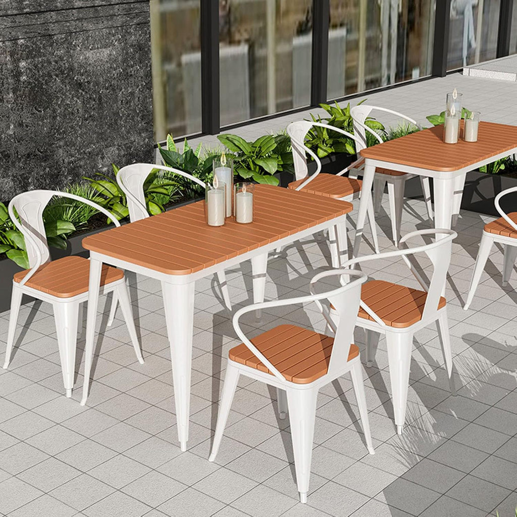 Generisch Kunststoff Freizeitstuhl Set 4 Stühle Tisch Schwarz