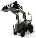 Startrac Allrad-Kleintraktor 22 Nato-Grün mit Galaxy-Garden-Pro-Bereifung + Fontlader inklusive Schaufel