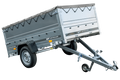 Faltbarer Anhänger GARDEN TRAILER 230 KIPP mit zusätzlichen Bordwänden, Stützrad und Flachplane-Neu