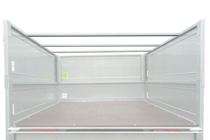 GARDEN TRAILER 264/2 KIPP Zweiachsanhänger mit Stützrad, Planenträgern, zus. Bordwänden und blauer Flachplane-Neu