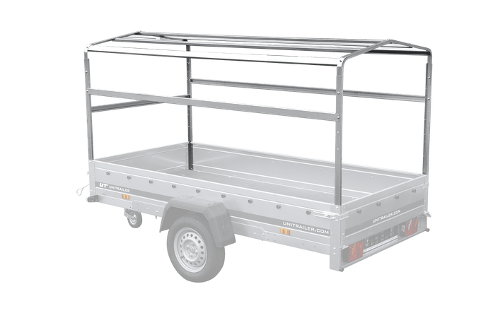 GARDEN TRAILER 264 KIPP MIT STÜTZRAD, H1100-HOCHSPRIEGEL UND GRAUER PLANE-Neu