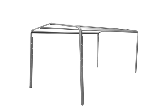 GARTENANHÄNGER 230 KIPP MIT STÜTZRAD, H-1100 RAHMEN UND BLAUER ABDECKUNG-Neu