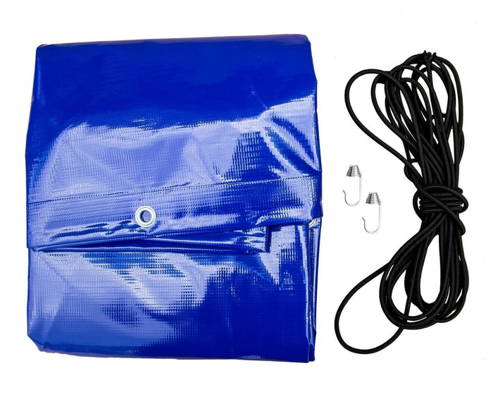 PKW-Anhänger 264×150 UNITRAILER GARDEN 265 KIPP mit Gitteraufsatz, Hochspriegel H-800 und blauer Plane-Neu